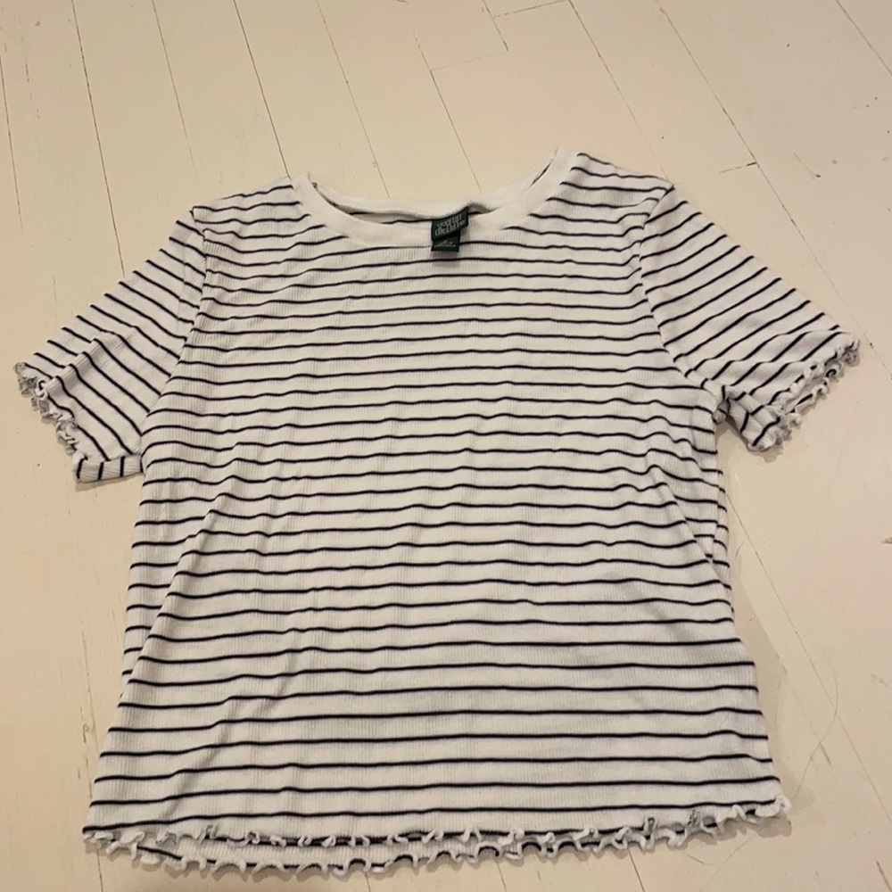 black and white striped shirt